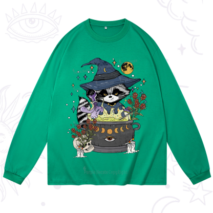 Purplehecate Alchemy Journey of the Raccoon Long Sleeve T-Shirt