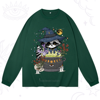 Purplehecate Alchemy Journey of the Raccoon Long Sleeve T-Shirt