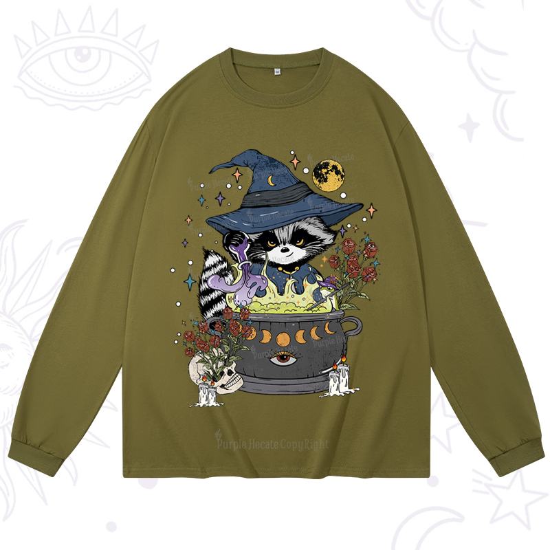 Purplehecate Alchemy Journey of the Raccoon Long Sleeve T-Shirt