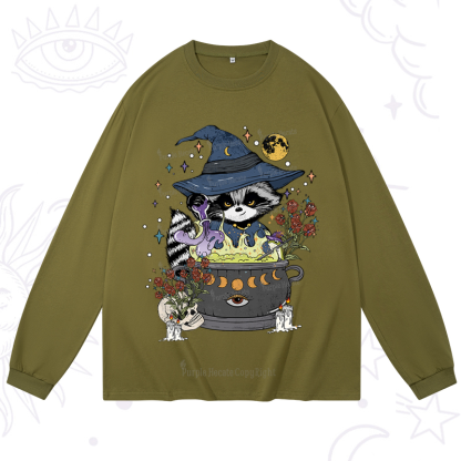 Purplehecate Alchemy Journey of the Raccoon Long Sleeve T-Shirt