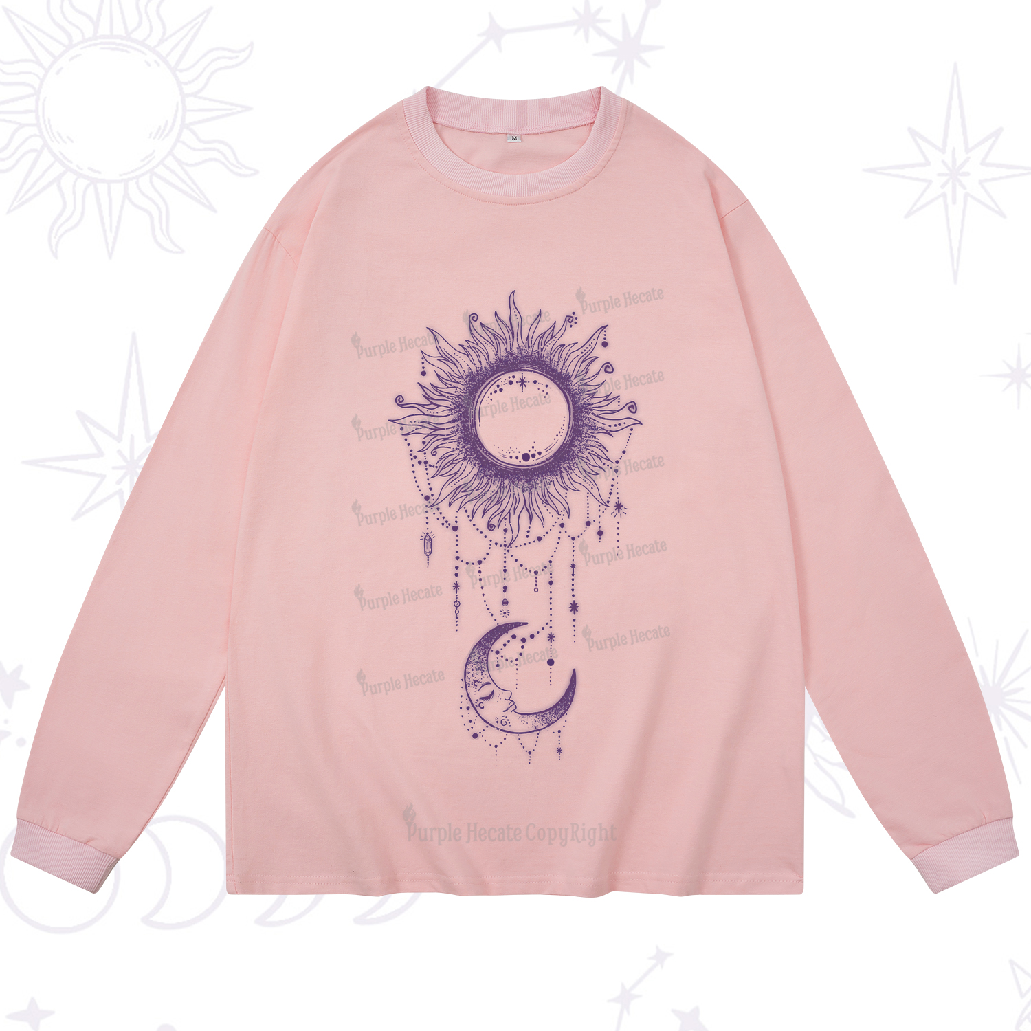 Purplehecate Radiance Of Sun And Moon Long Sleeve T-Shirt