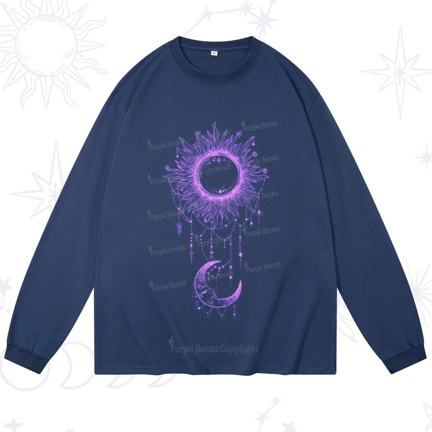Purplehecate Radiance Of Sun And Moon Long Sleeve T-Shirt