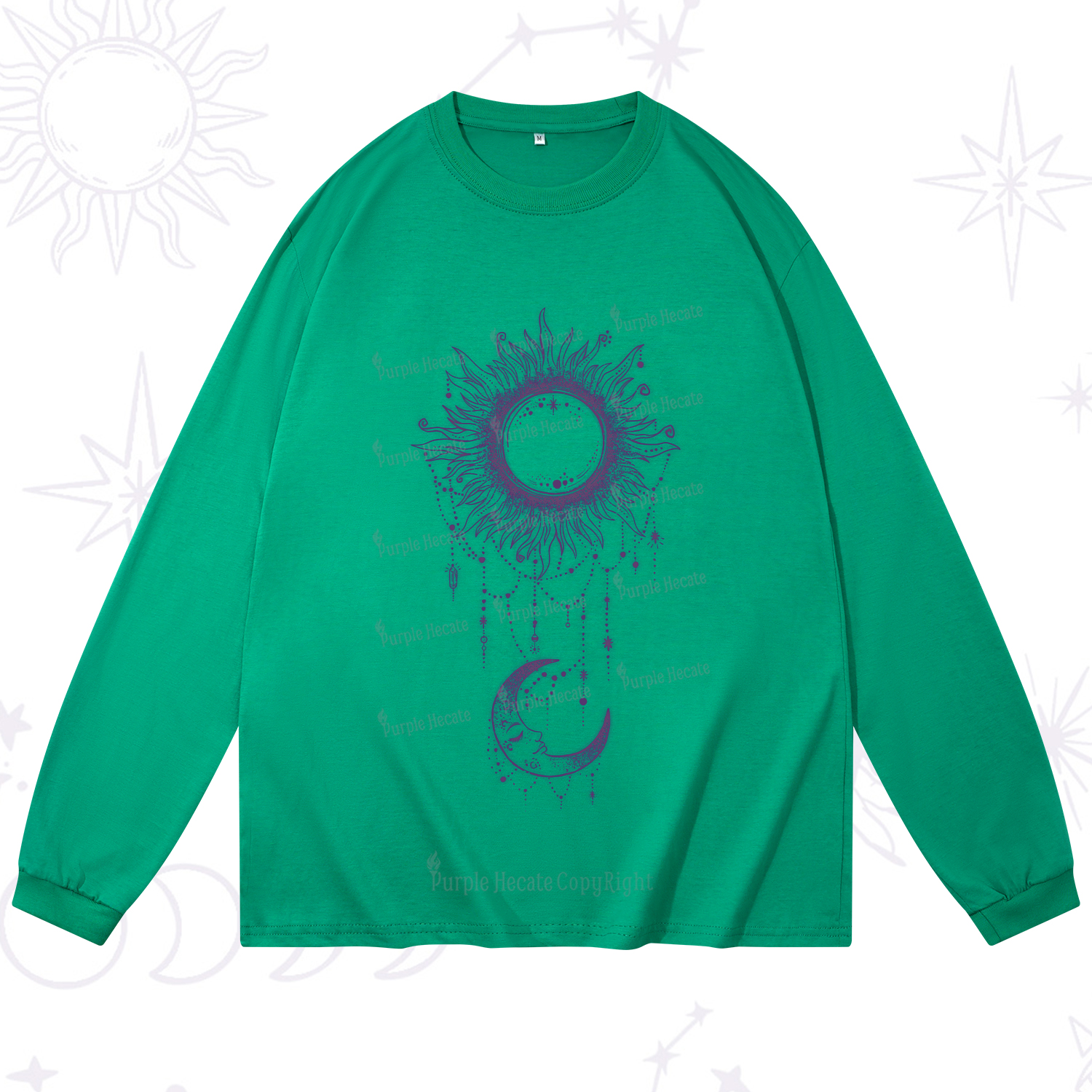 Purplehecate Radiance Of Sun And Moon Long Sleeve T-Shirt