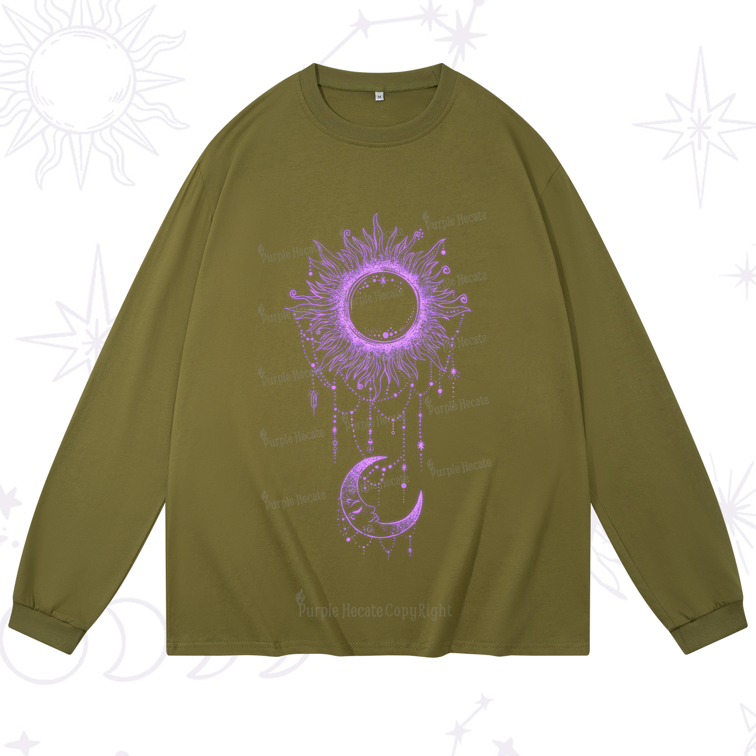 Purplehecate Radiance Of Sun And Moon Long Sleeve T-Shirt