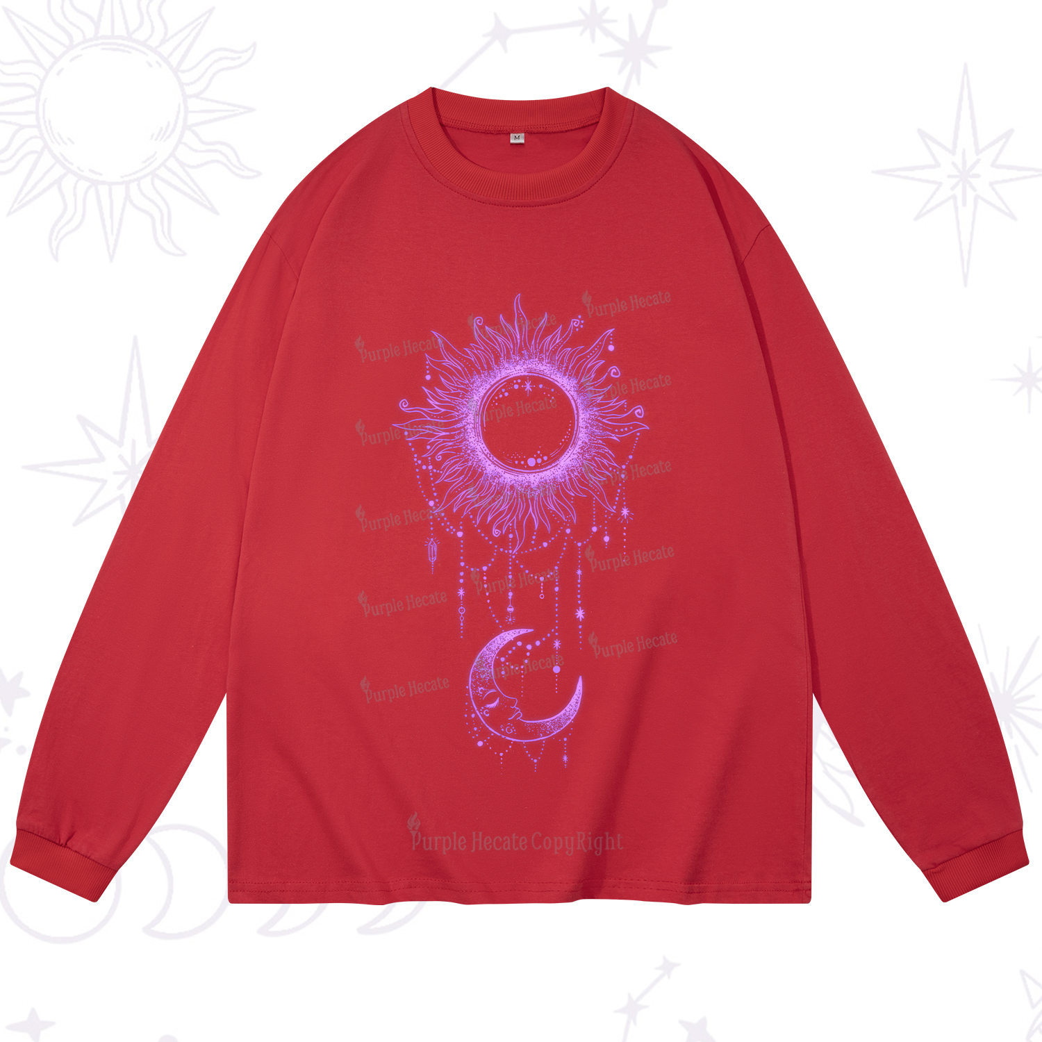 Purplehecate Radiance Of Sun And Moon Long Sleeve T-Shirt