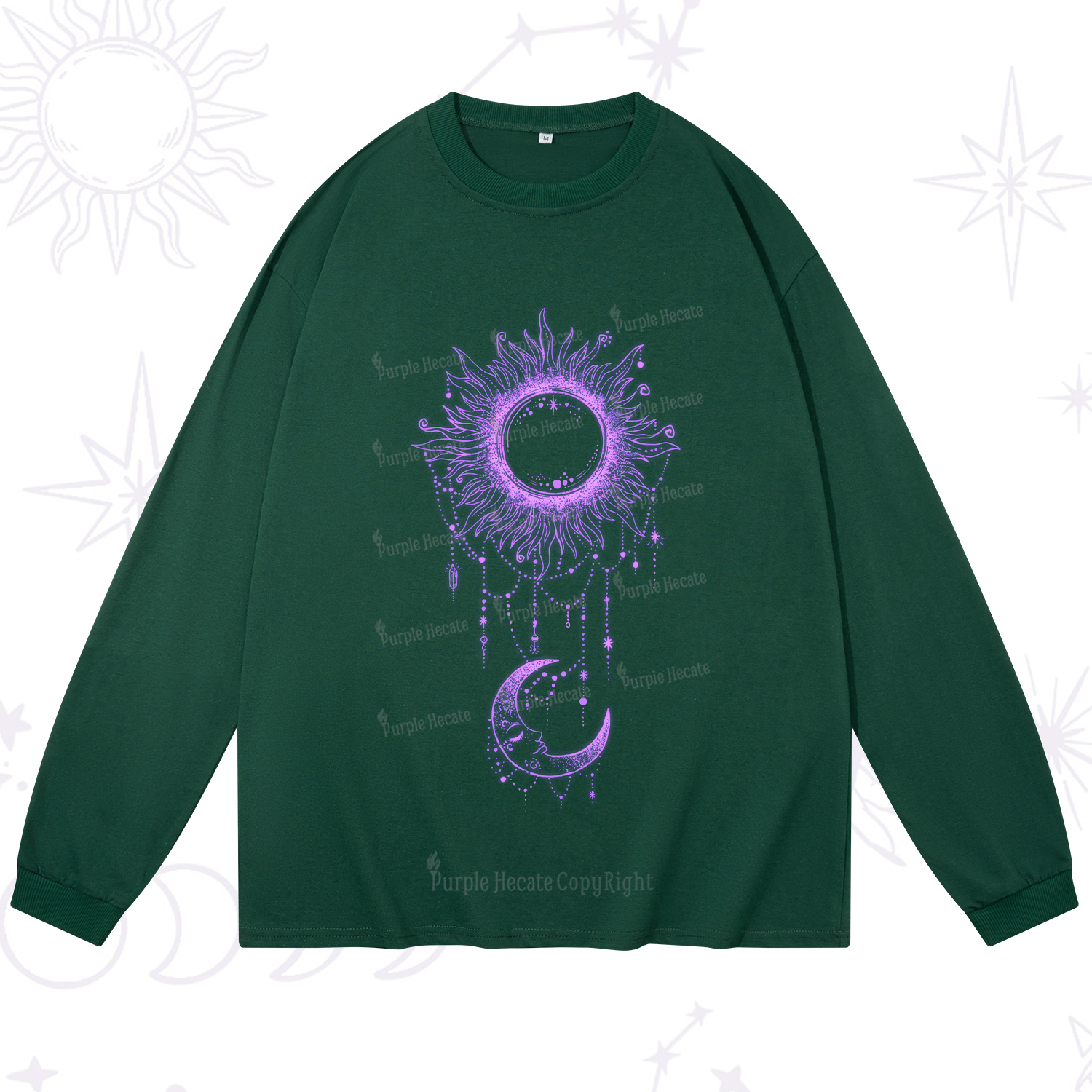 Purplehecate Radiance Of Sun And Moon Long Sleeve T-Shirt