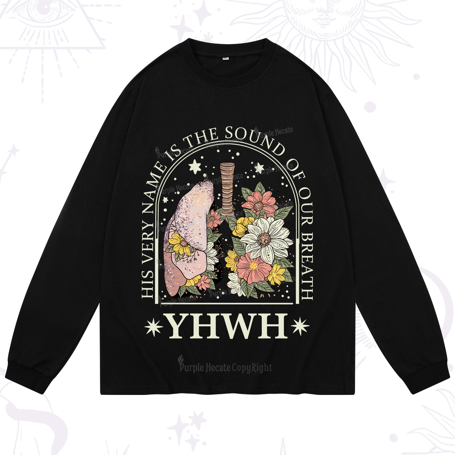 Purplehecate His Very Name Is The Sound Of Our Breath Long Sleeve T-Shirt