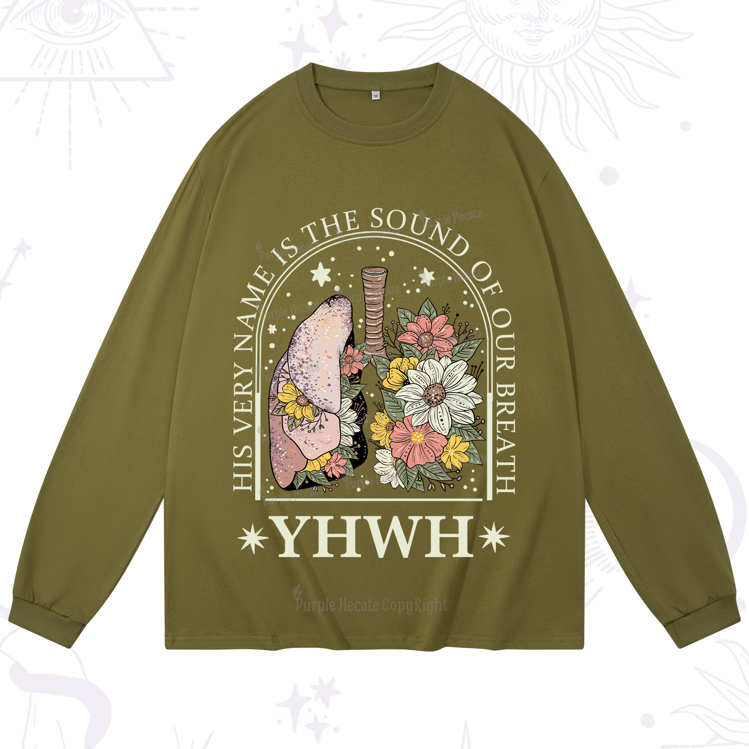 Purplehecate His Very Name Is The Sound Of Our Breath Long Sleeve T-Shirt