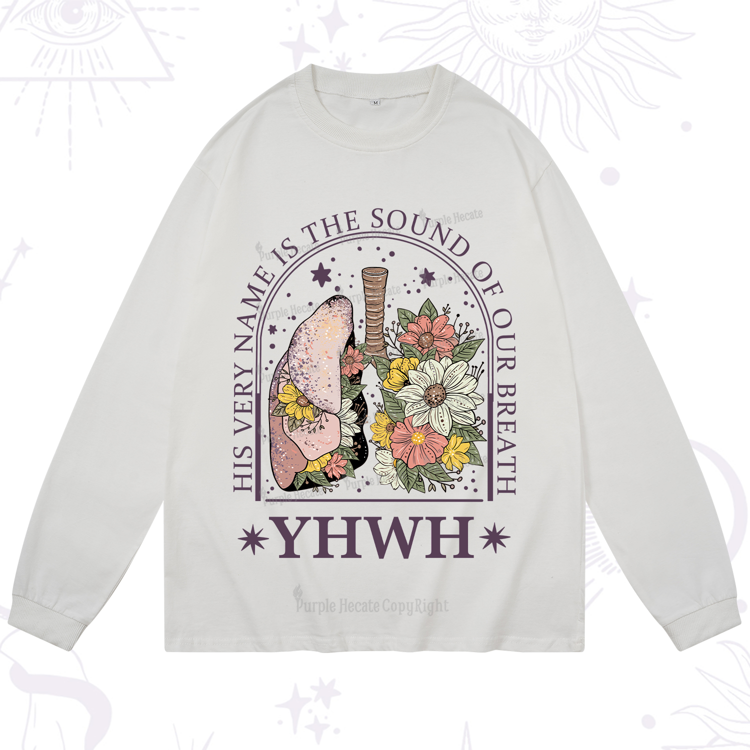 Purplehecate His Very Name Is The Sound Of Our Breath Long Sleeve T-Shirt