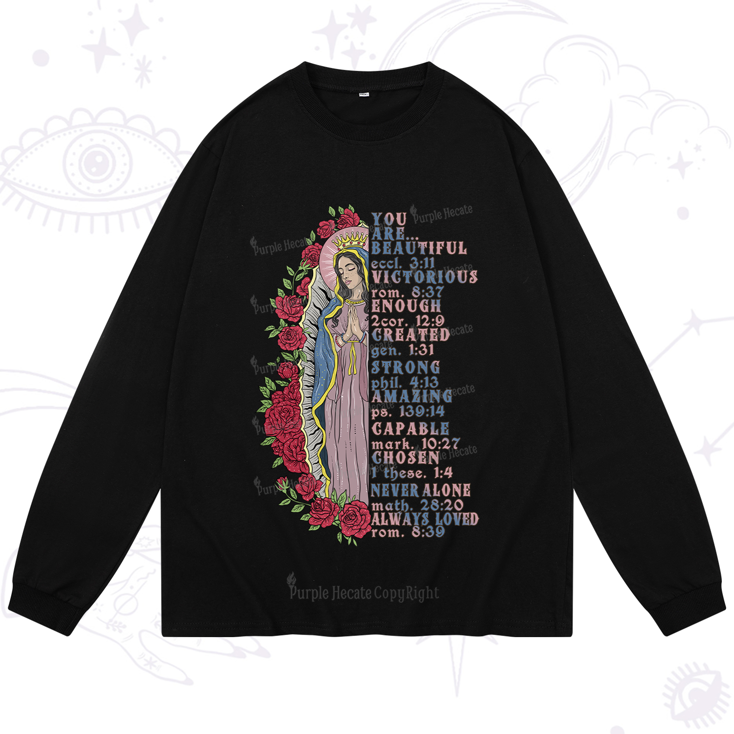 Purplehecate Biblical Blessings Long Sleeve T-Shirt