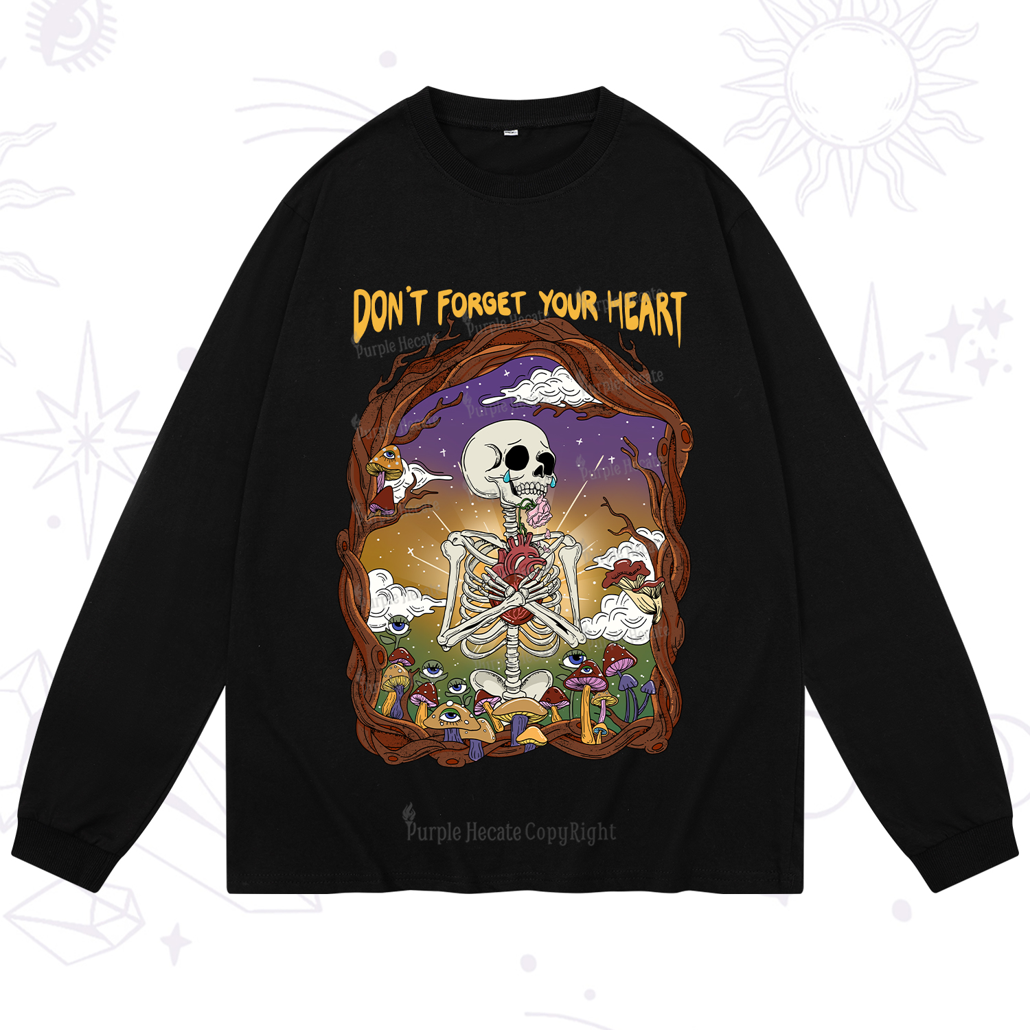 Purplehecate Don't Forget Your Heart Long Sleeve T-Shirt