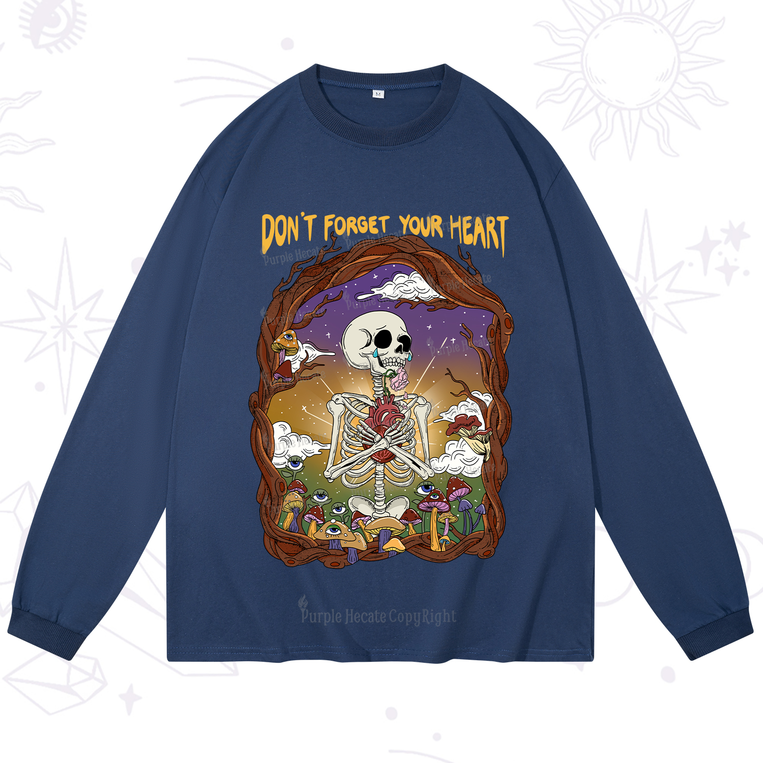Purplehecate Don't Forget Your Heart Long Sleeve T-Shirt