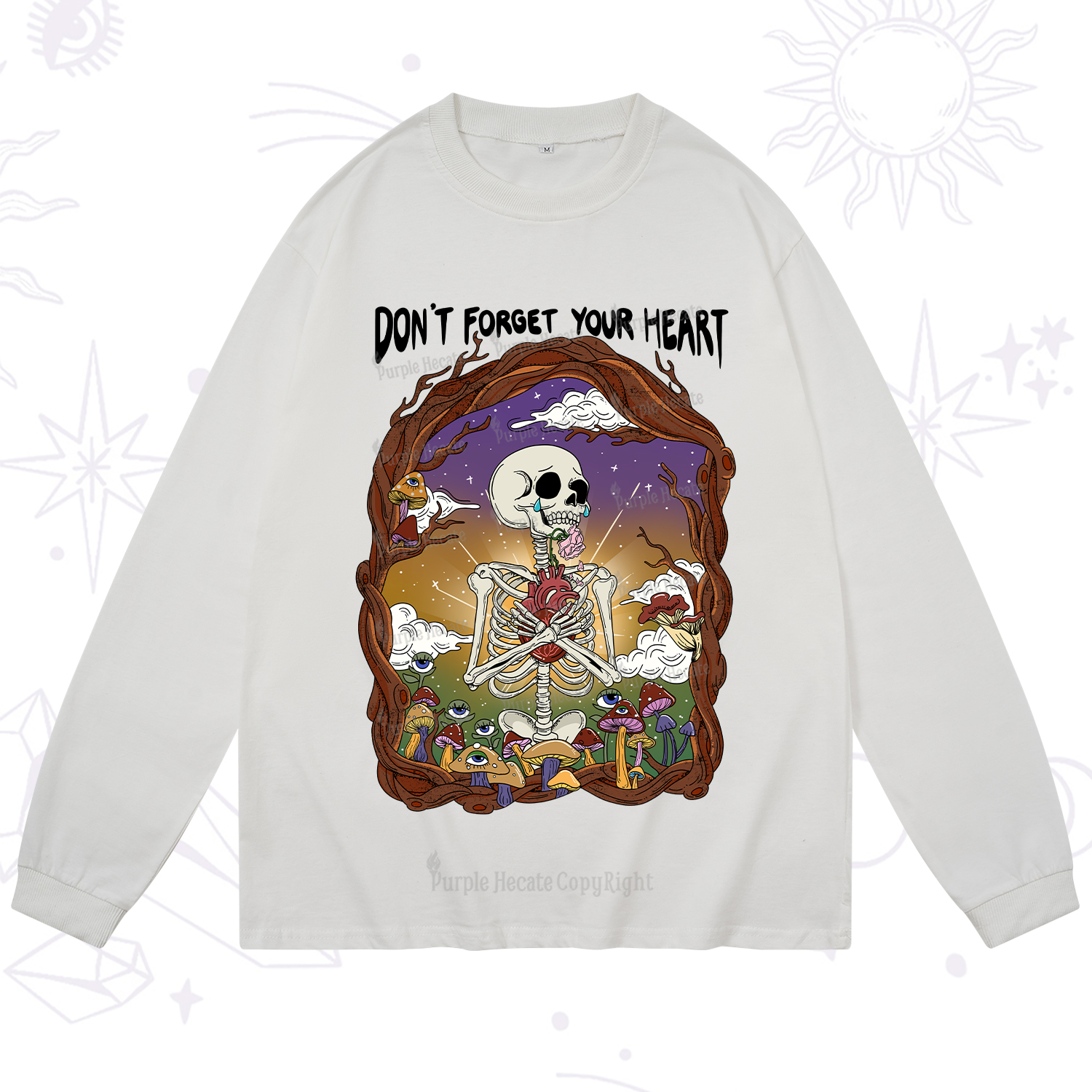 Purplehecate Don't Forget Your Heart Long Sleeve T-Shirt