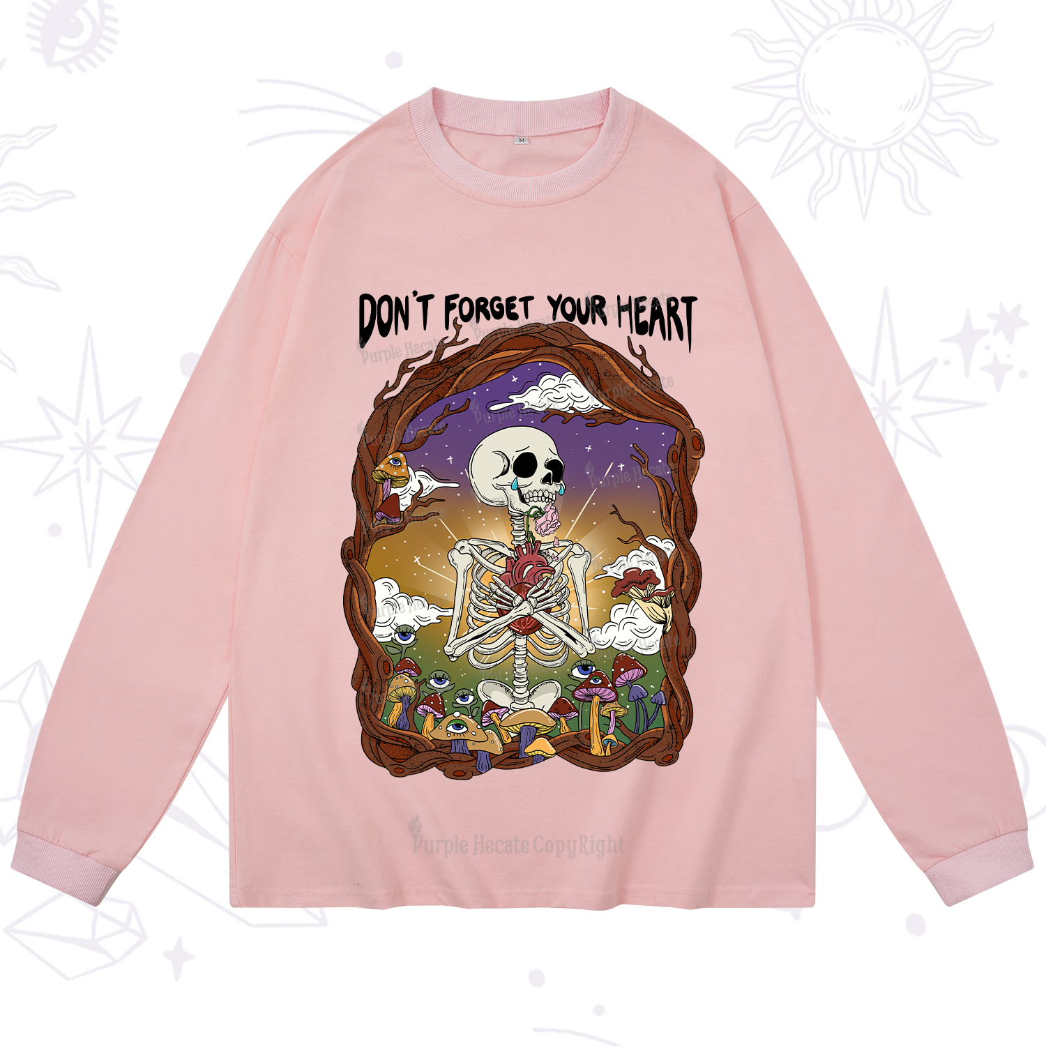 Purplehecate Don't Forget Your Heart Long Sleeve T-Shirt