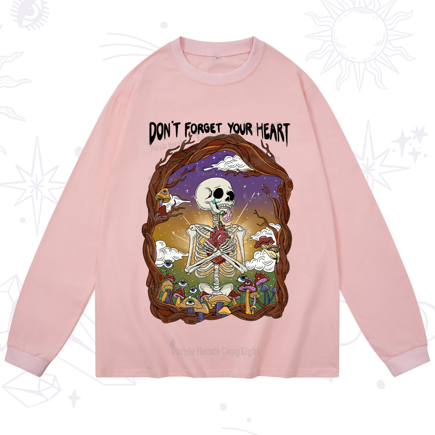 Purplehecate Don't Forget Your Heart Long Sleeve T-Shirt