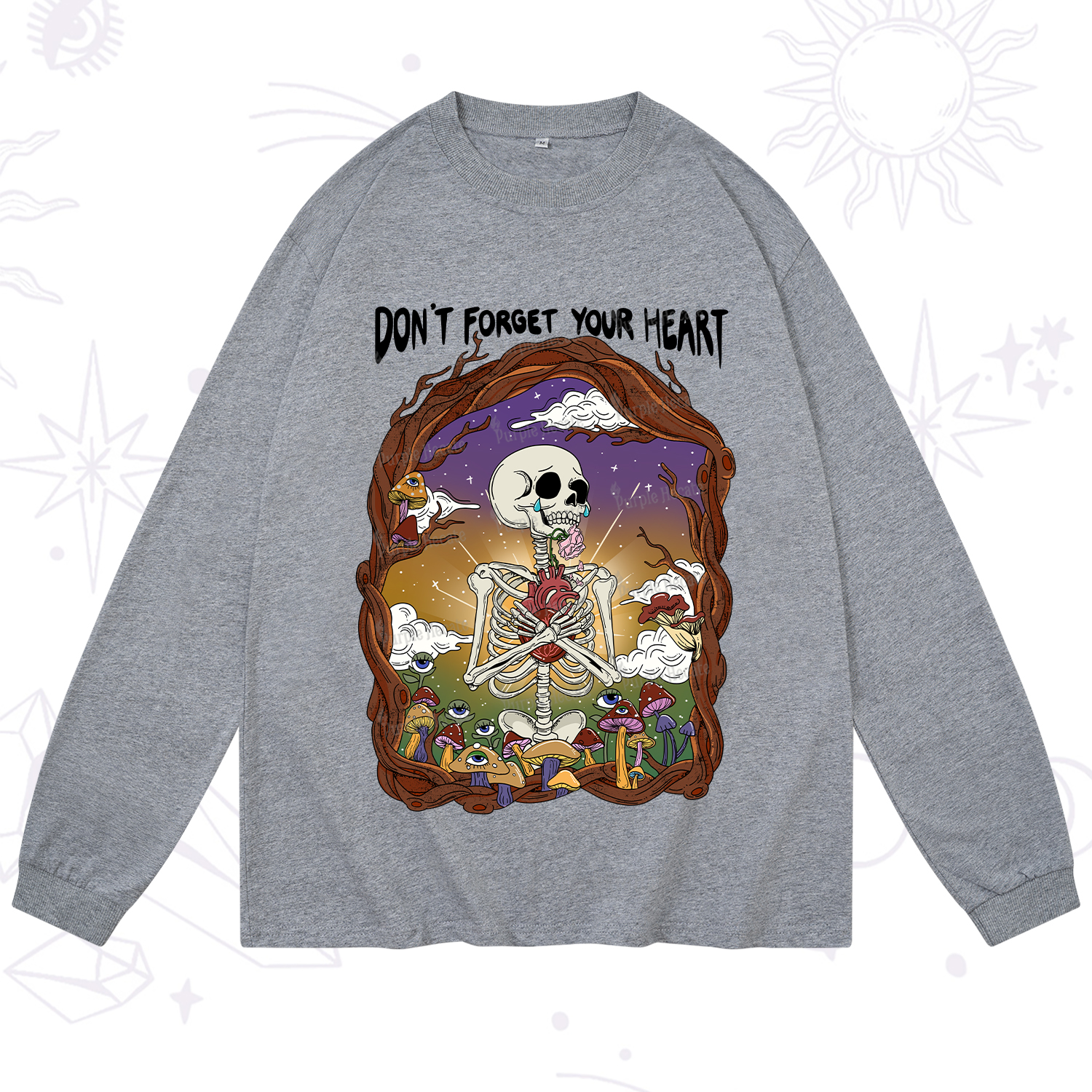 Purplehecate Don't Forget Your Heart Long Sleeve T-Shirt