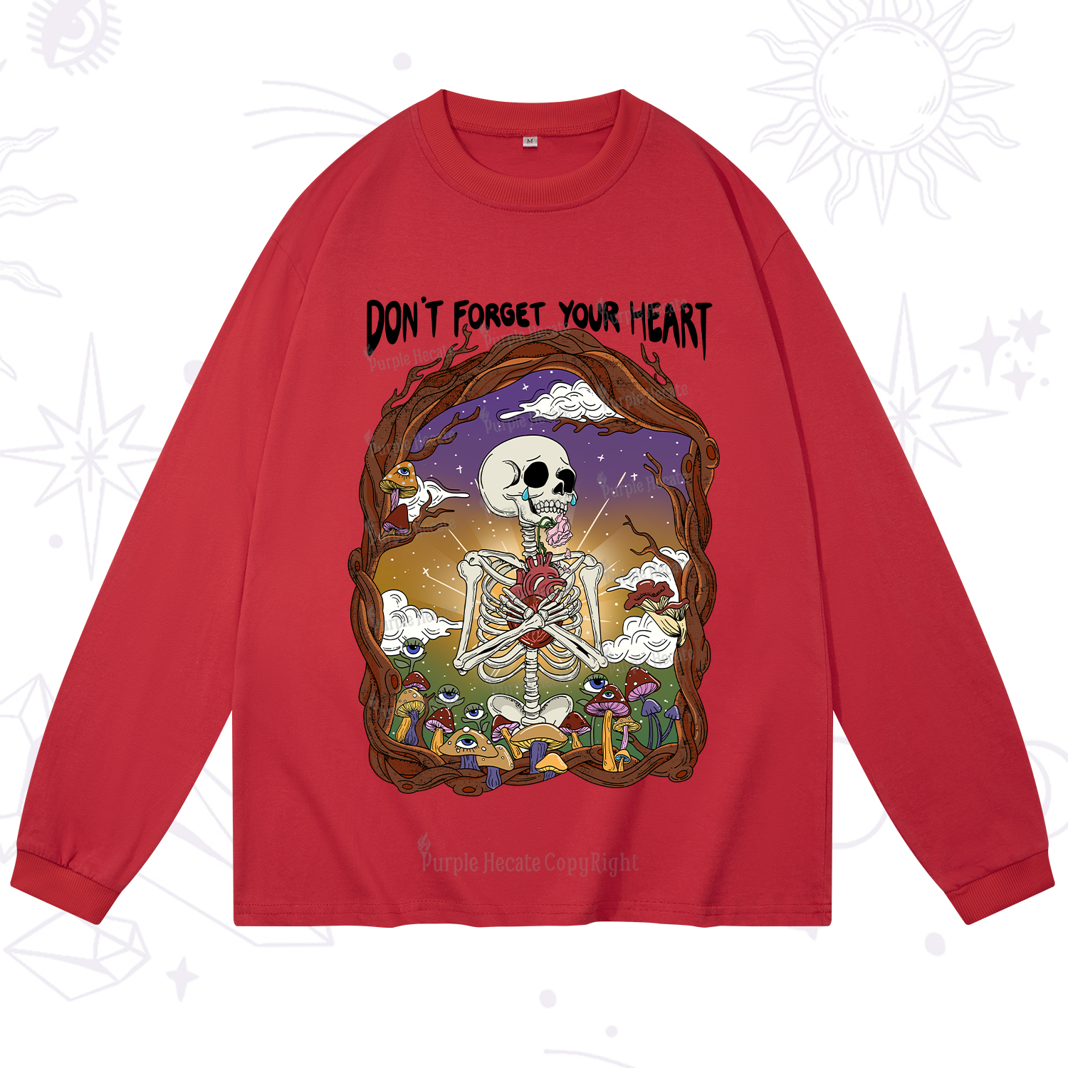Purplehecate Don't Forget Your Heart Long Sleeve T-Shirt