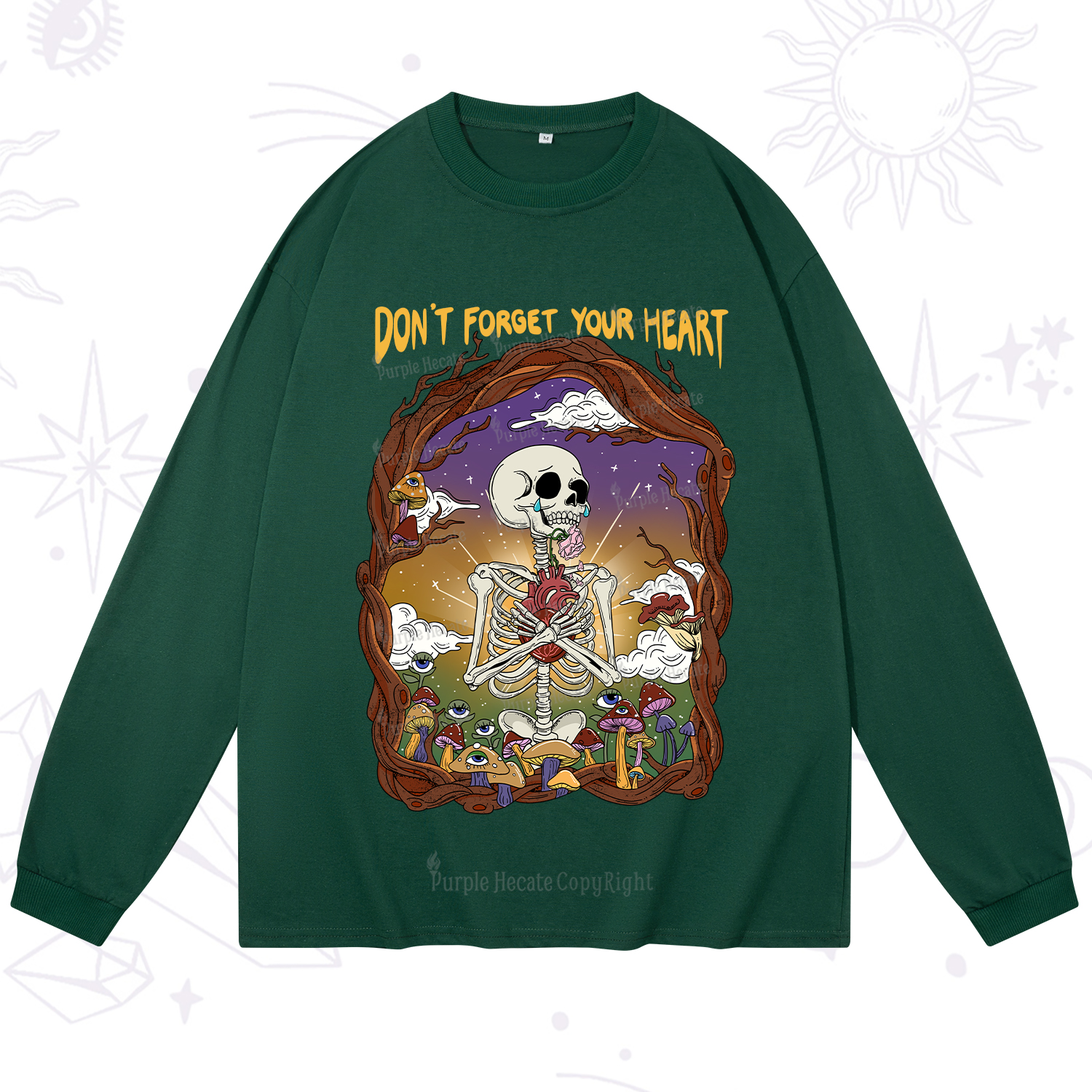 Purplehecate Don't Forget Your Heart Long Sleeve T-Shirt