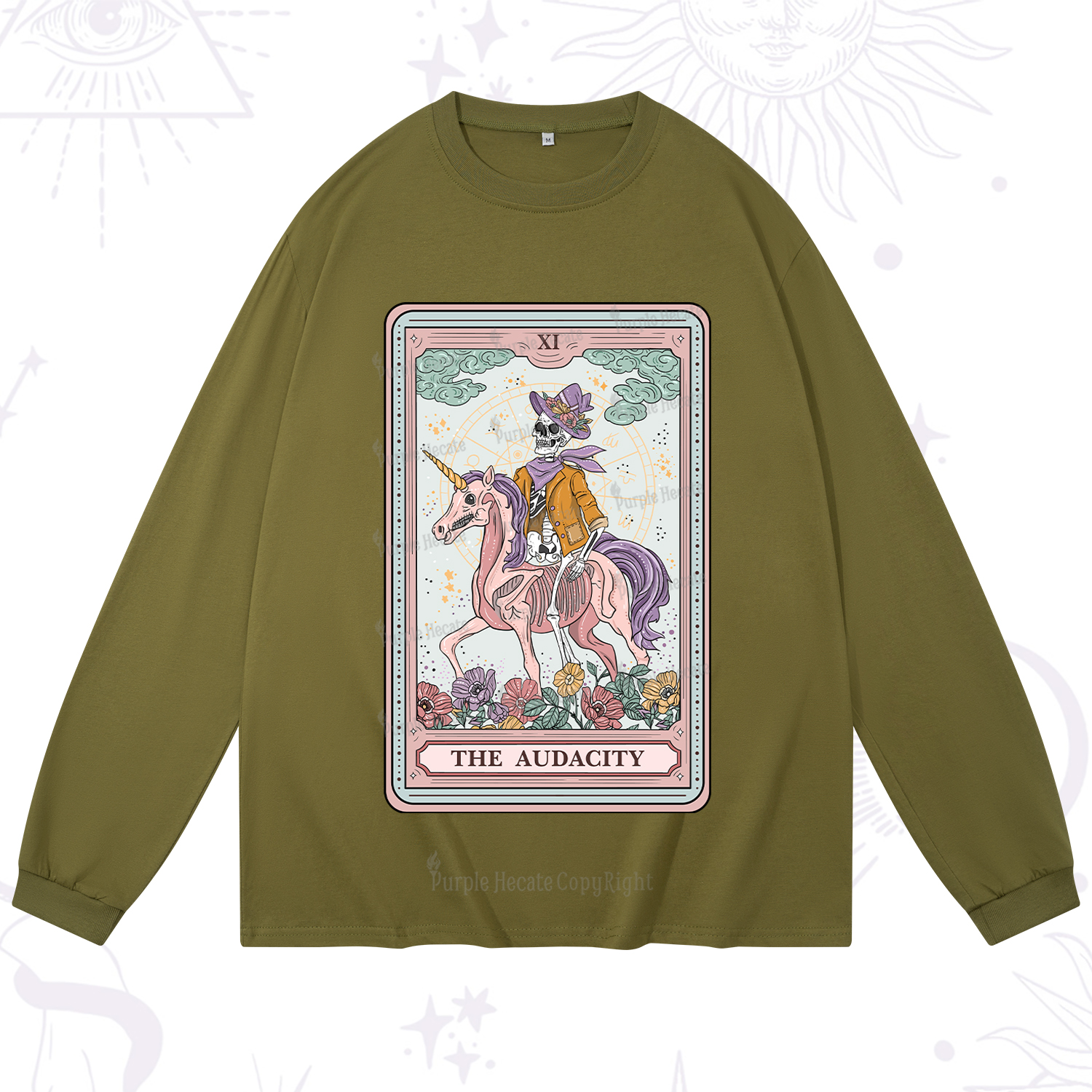 Purplehecate The Audacity Tarot Card Long Sleeve T-Shirt