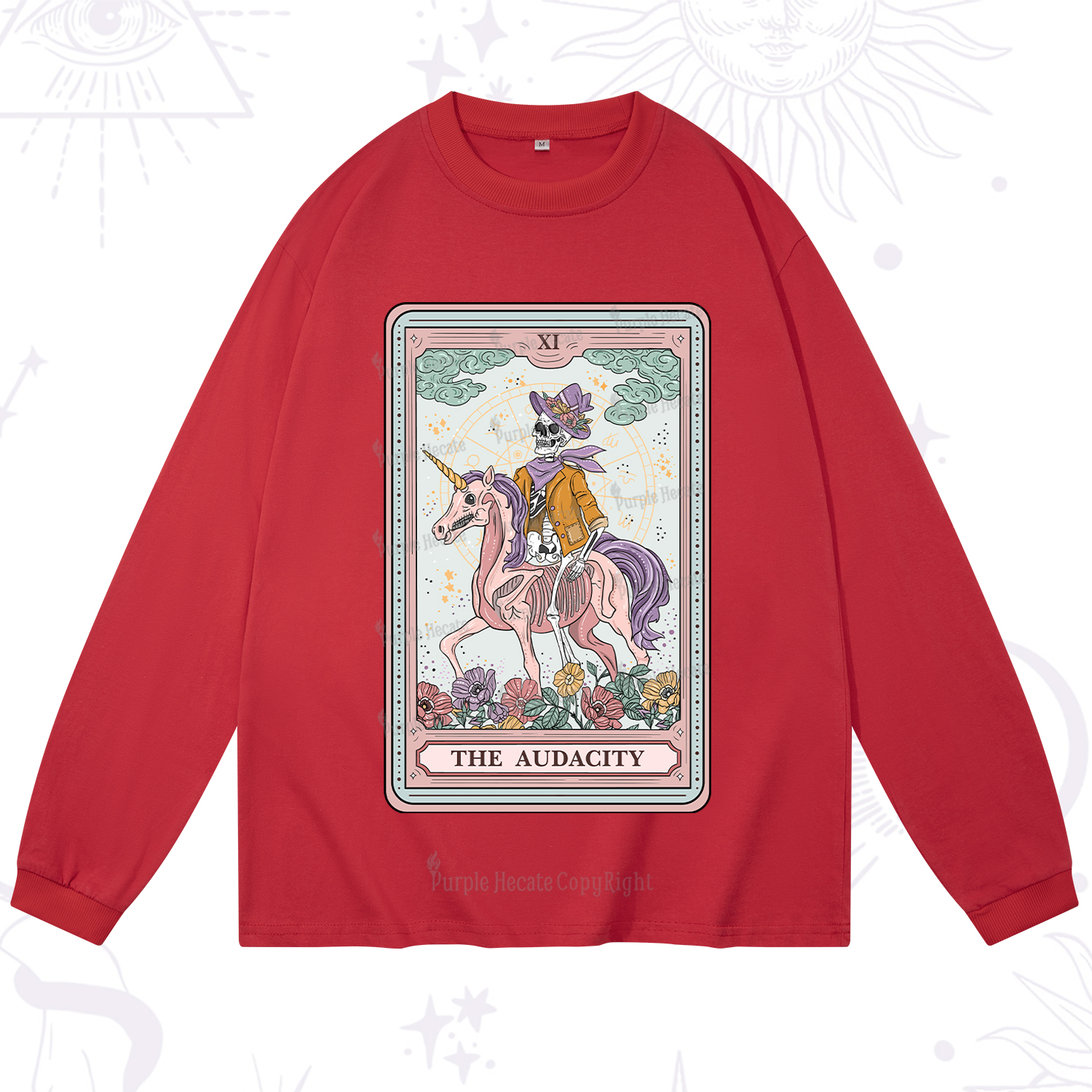 Purplehecate The Audacity Tarot Card Long Sleeve T-Shirt