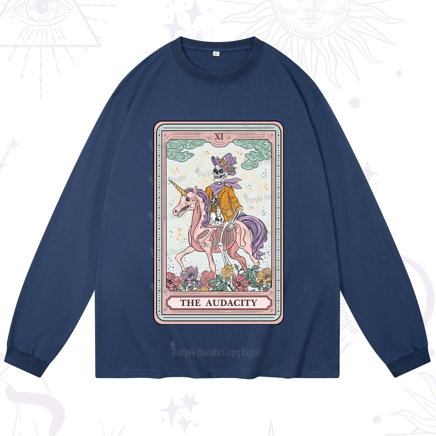Purplehecate The Audacity Tarot Card Long Sleeve T-Shirt