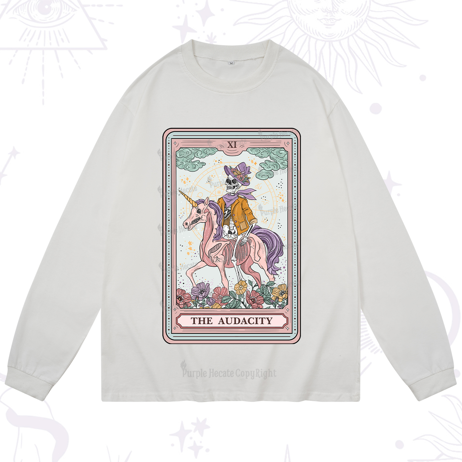 Purplehecate The Audacity Tarot Card Long Sleeve T-Shirt