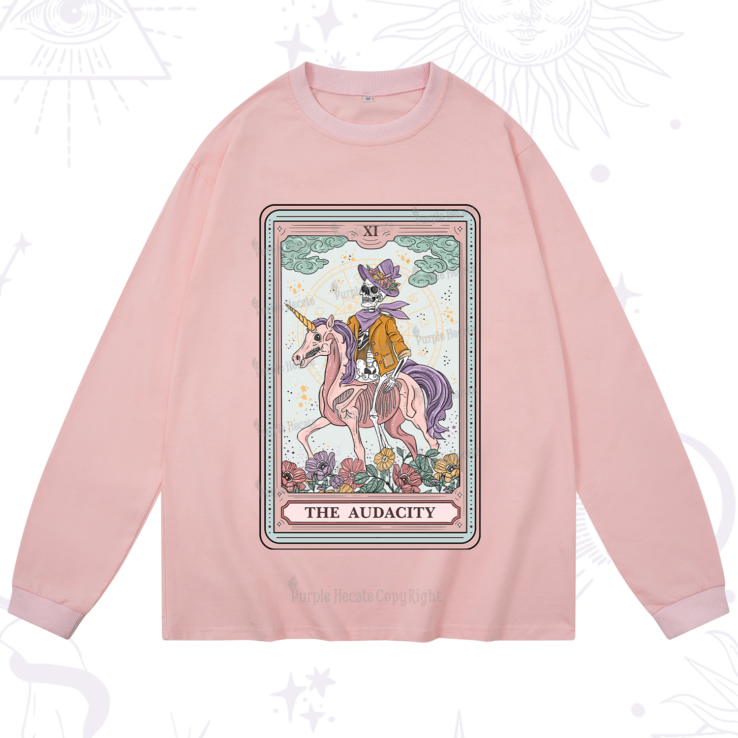 Purplehecate The Audacity Tarot Card Long Sleeve T-Shirt