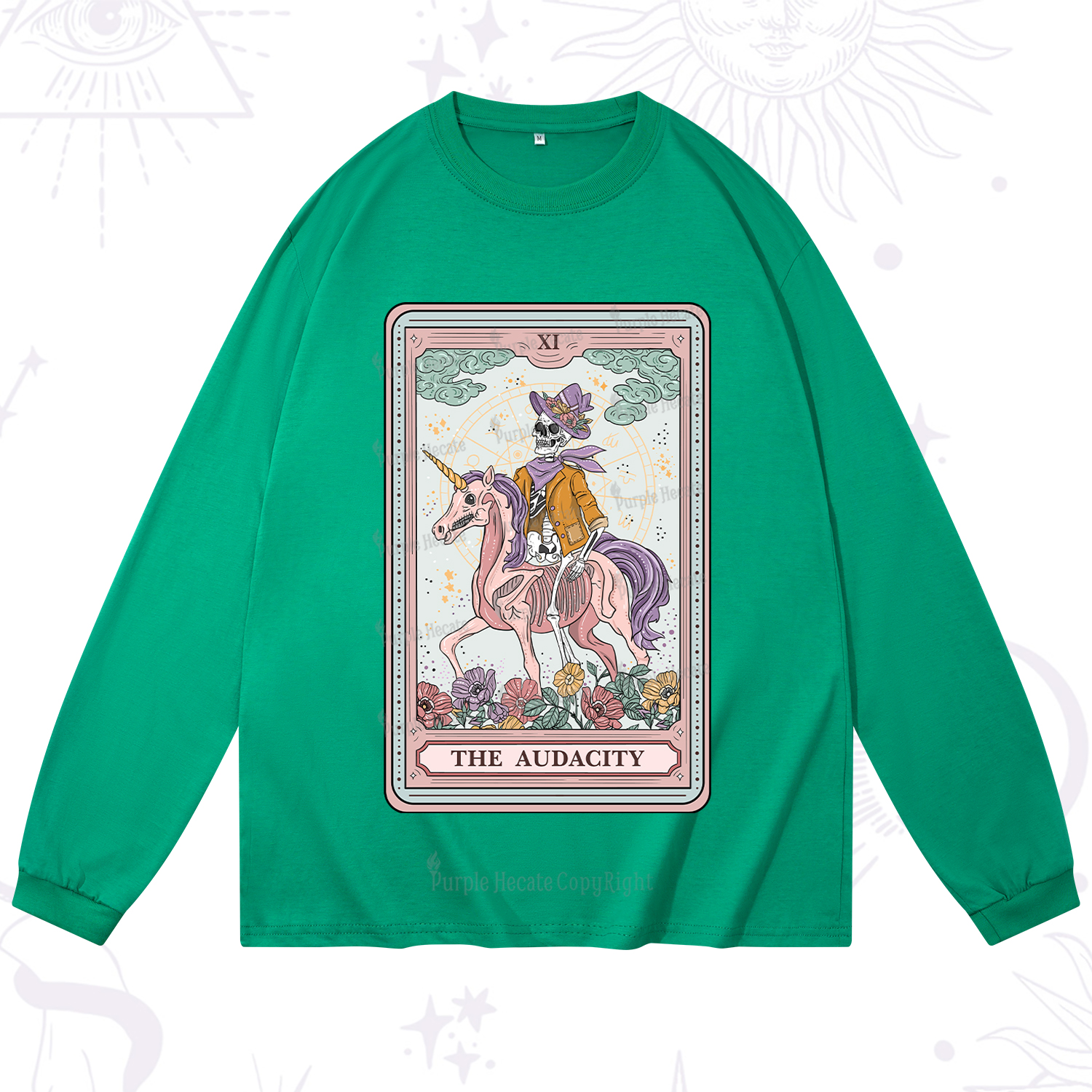 Purplehecate The Audacity Tarot Card Long Sleeve T-Shirt