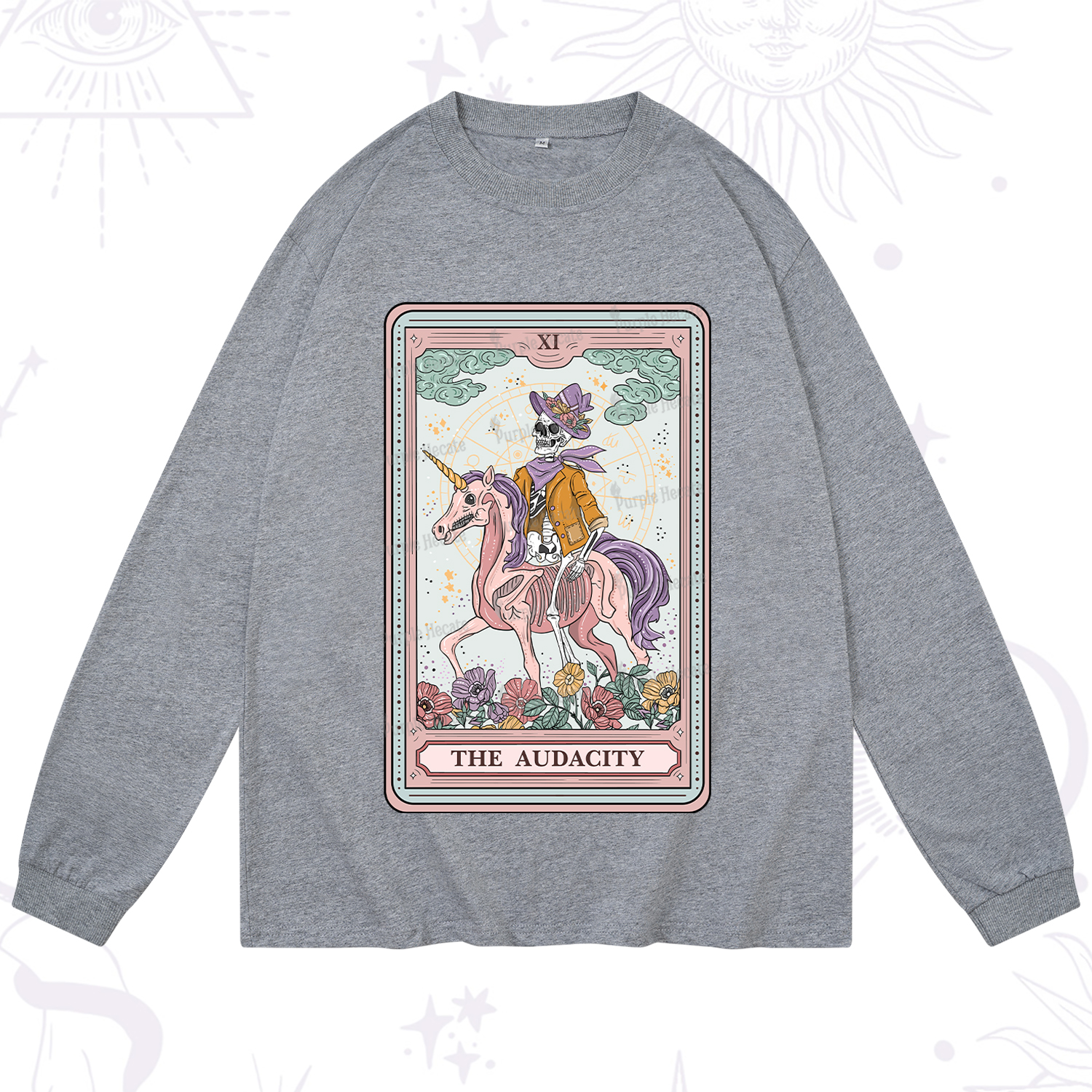 Purplehecate The Audacity Tarot Card Long Sleeve T-Shirt