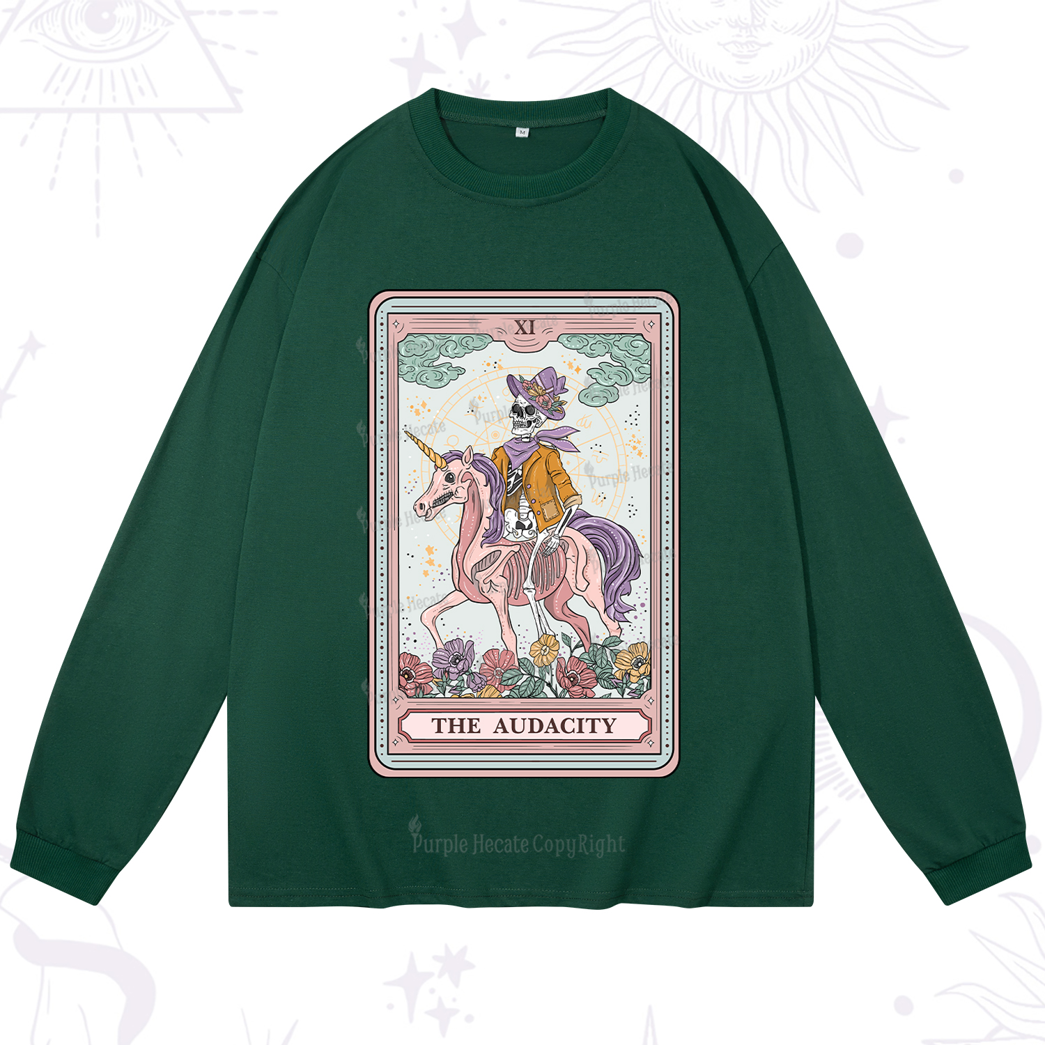 Purplehecate The Audacity Tarot Card Long Sleeve T-Shirt