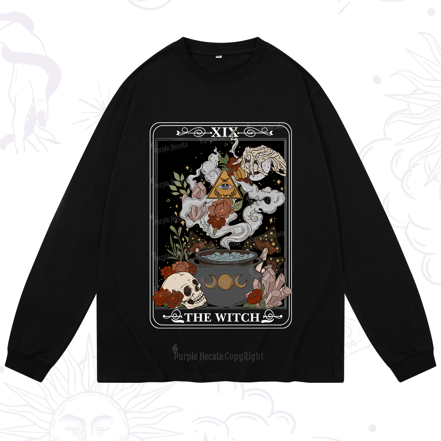 Purplehecate The Witch Tarot Long Sleeve T-Shirt