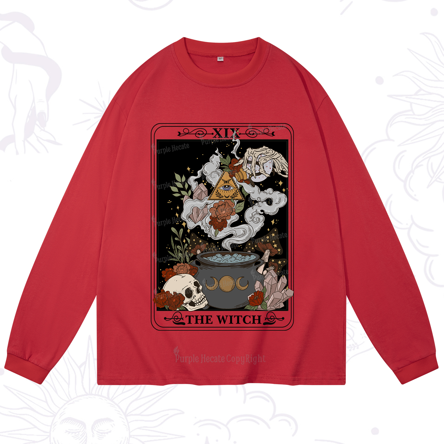 Purplehecate The Witch Tarot Long Sleeve T-Shirt