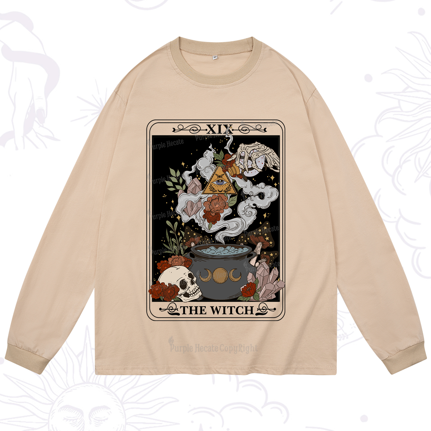 Purplehecate The Witch Tarot Long Sleeve T-Shirt