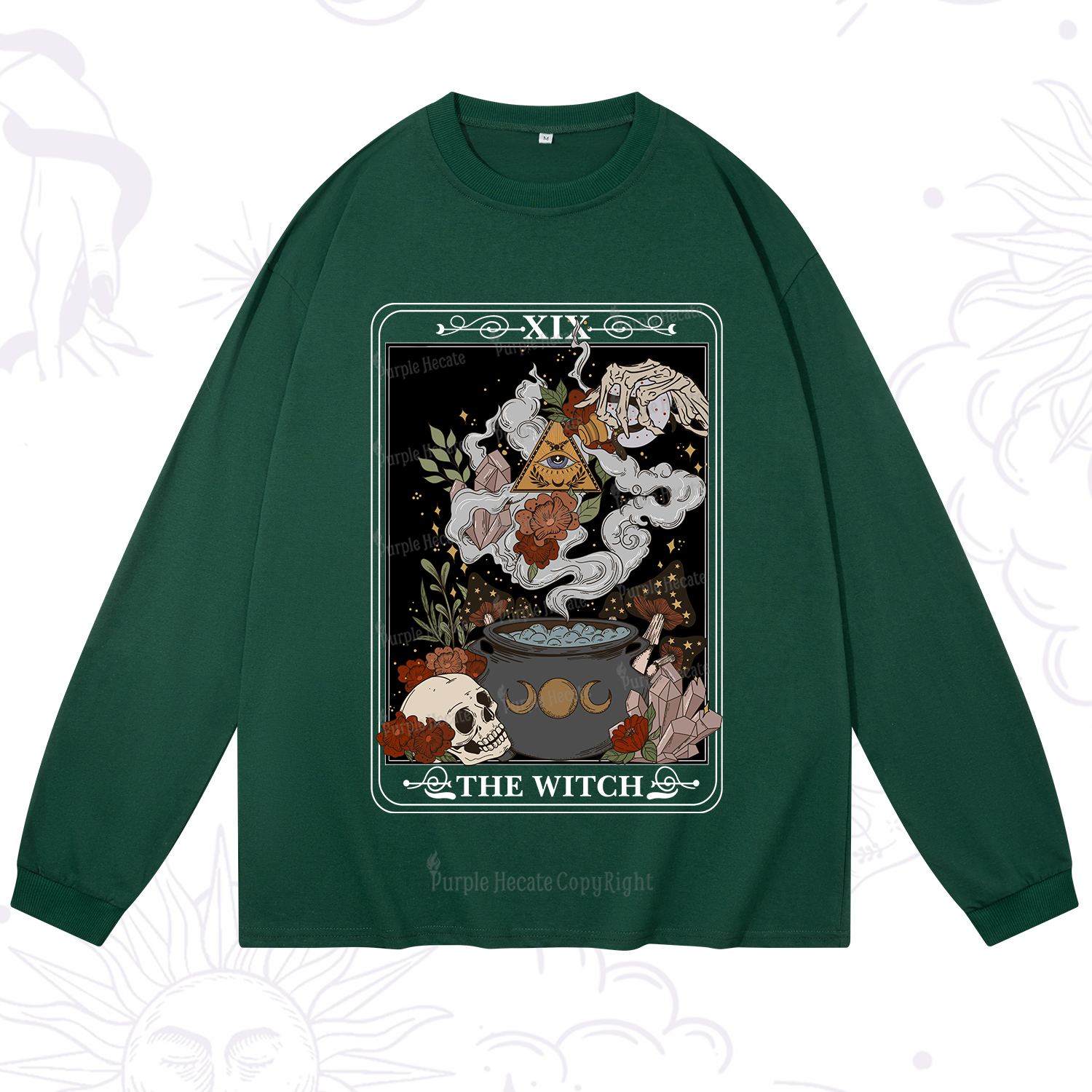 Purplehecate The Witch Tarot Long Sleeve T-Shirt