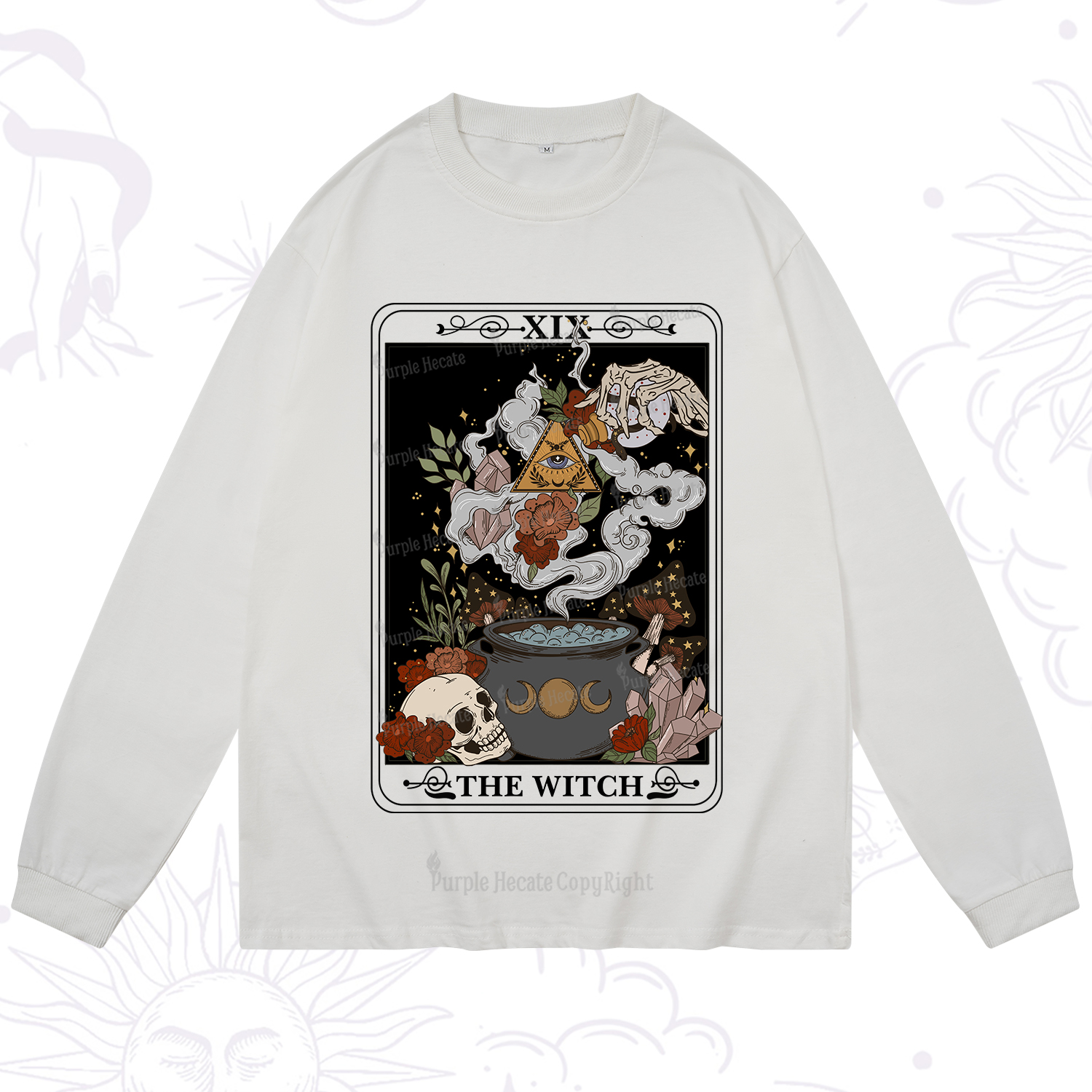 Purplehecate The Witch Tarot Long Sleeve T-Shirt