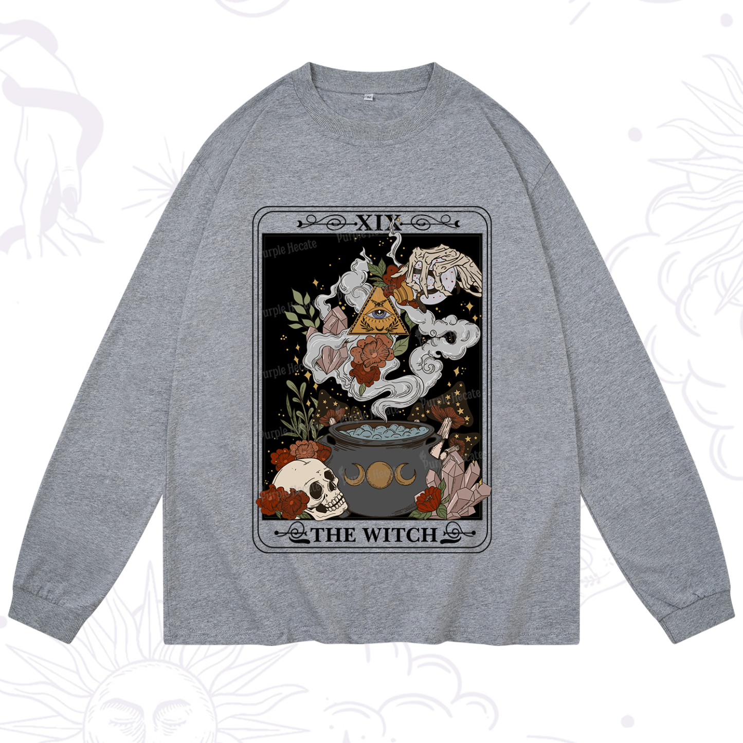 Purplehecate The Witch Tarot Long Sleeve T-Shirt