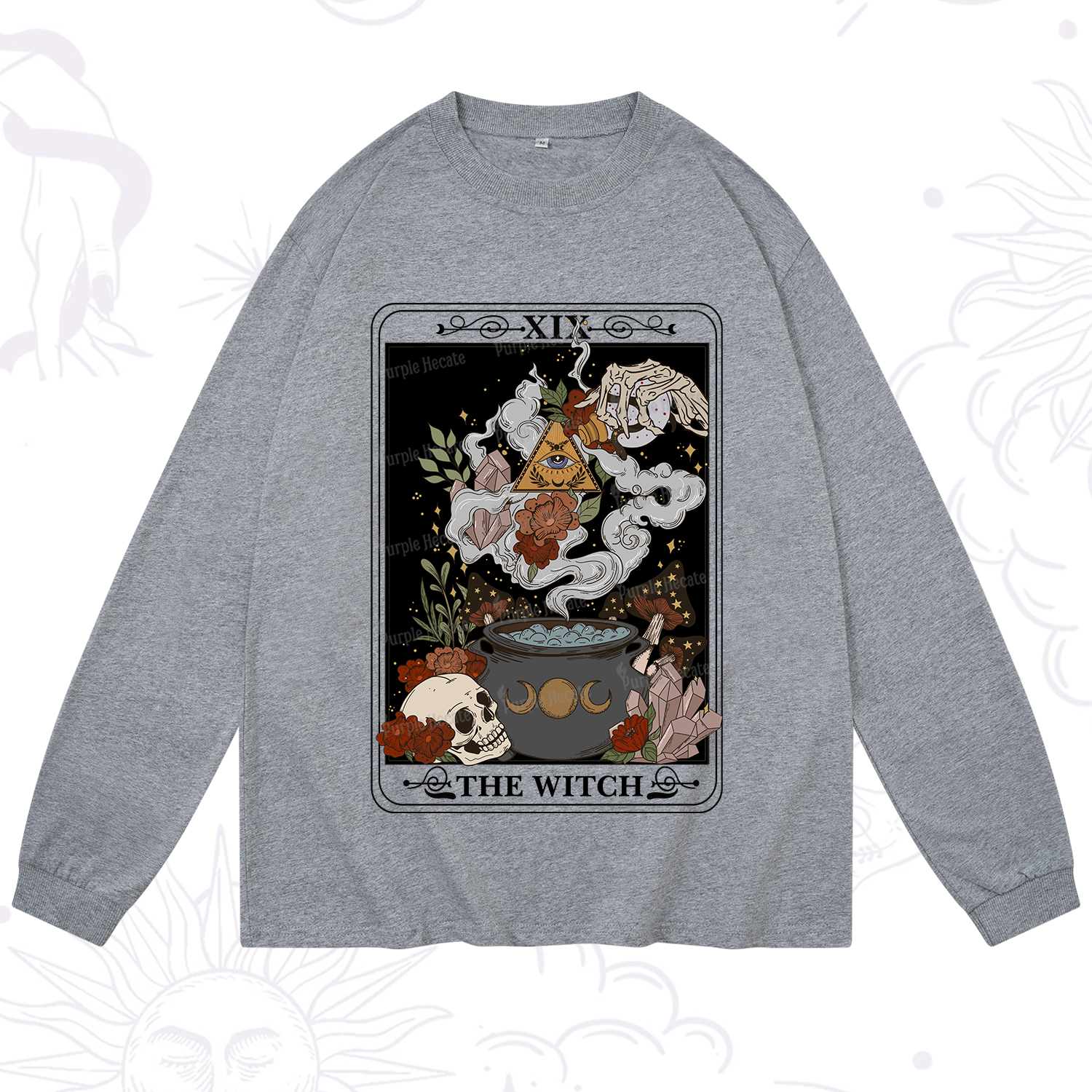 Purplehecate The Witch Tarot Long Sleeve T-Shirt