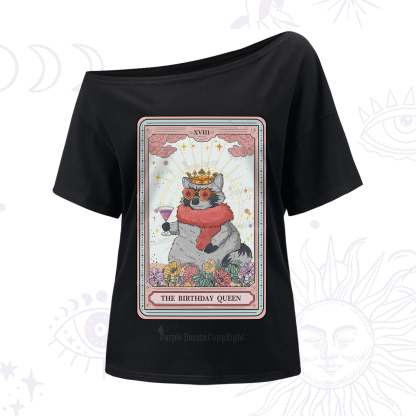 Purplehecate The Birthday Queen Tarot One-Shoulder T-Shirt