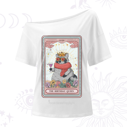 Purplehecate The Birthday Queen Tarot One-Shoulder T-Shirt