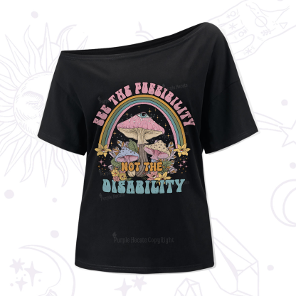 Purplehecate See The Possibility Not The Disability One-Shoulder T-Shirt