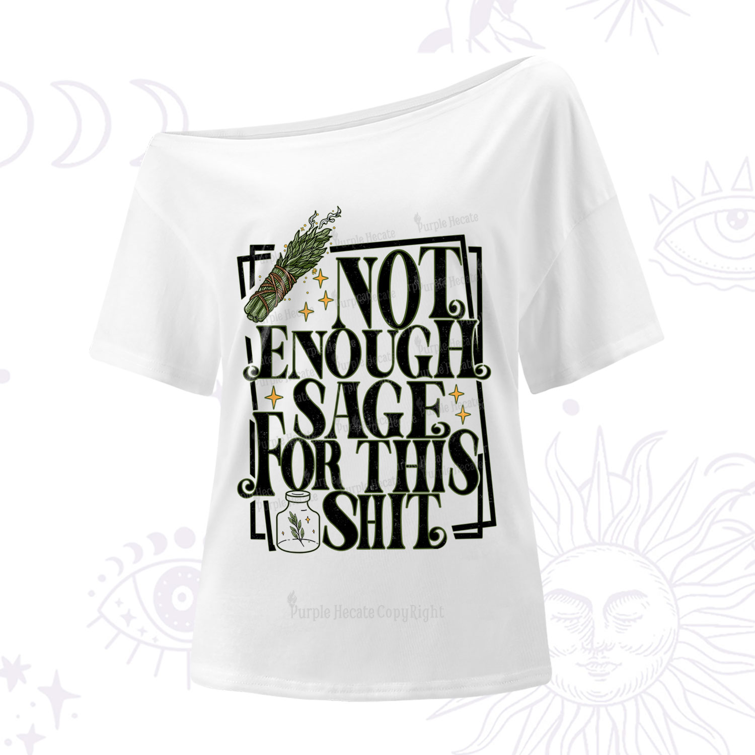 Purplehecate Smudge for This Shit One-Shoulder T-Shirt