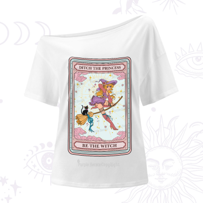 Purplehecate The Ditch The Princess Be The Witch Oracle Card One-Shoulder T-Shirt