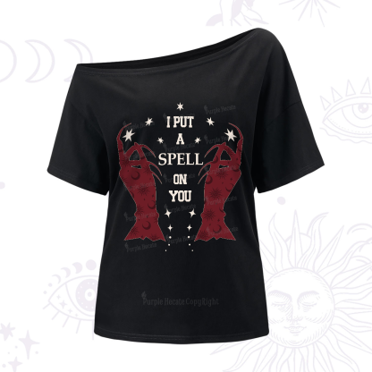 Purplehecate I Put A Spell On You One-Shoulder T-Shirt