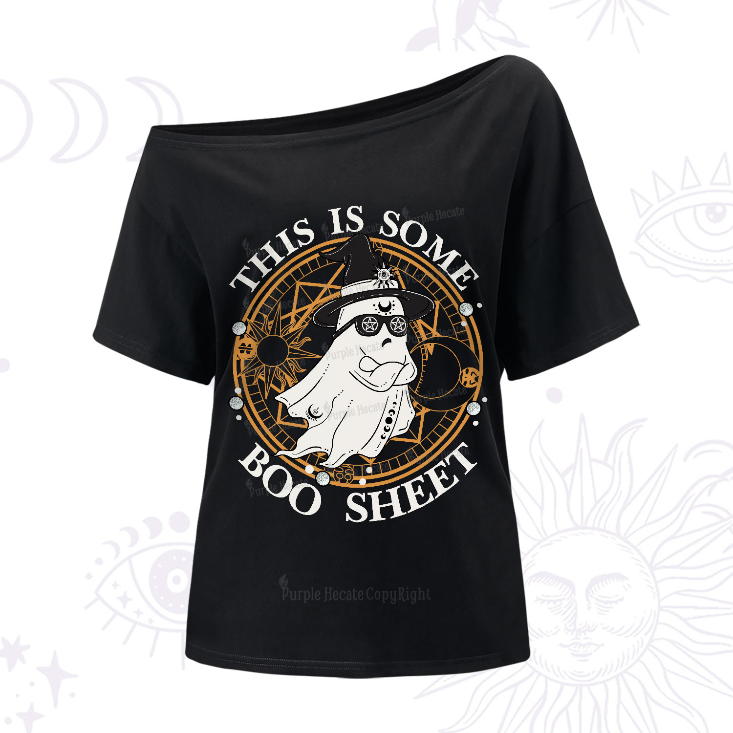 Purplehecate This Is Some Boo Sheet Halloween One-Shoulder T-Shirt