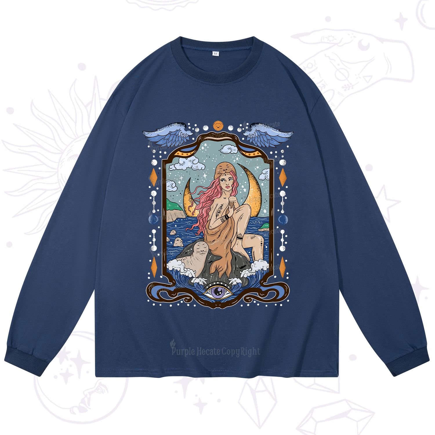 Purplehecate Selkie Woman Long Sleeve T-Shirt