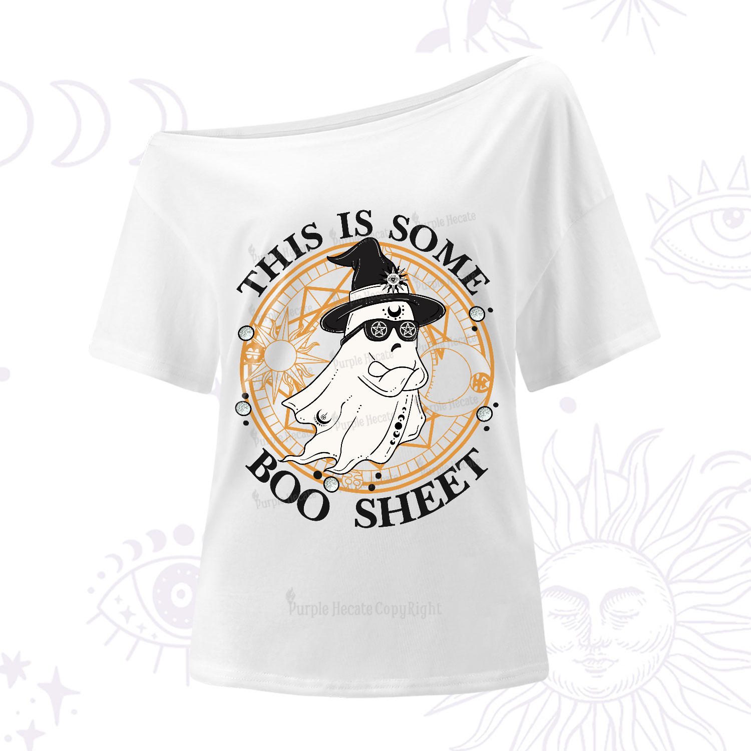 Purplehecate This Is Some Boo Sheet Halloween One-Shoulder T-Shirt