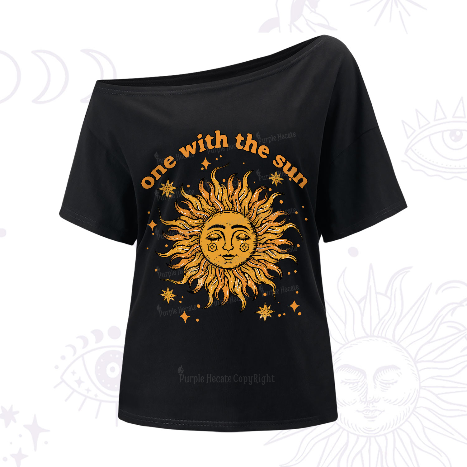 Purplehecate One With The Sun One-Shoulder T-Shirt