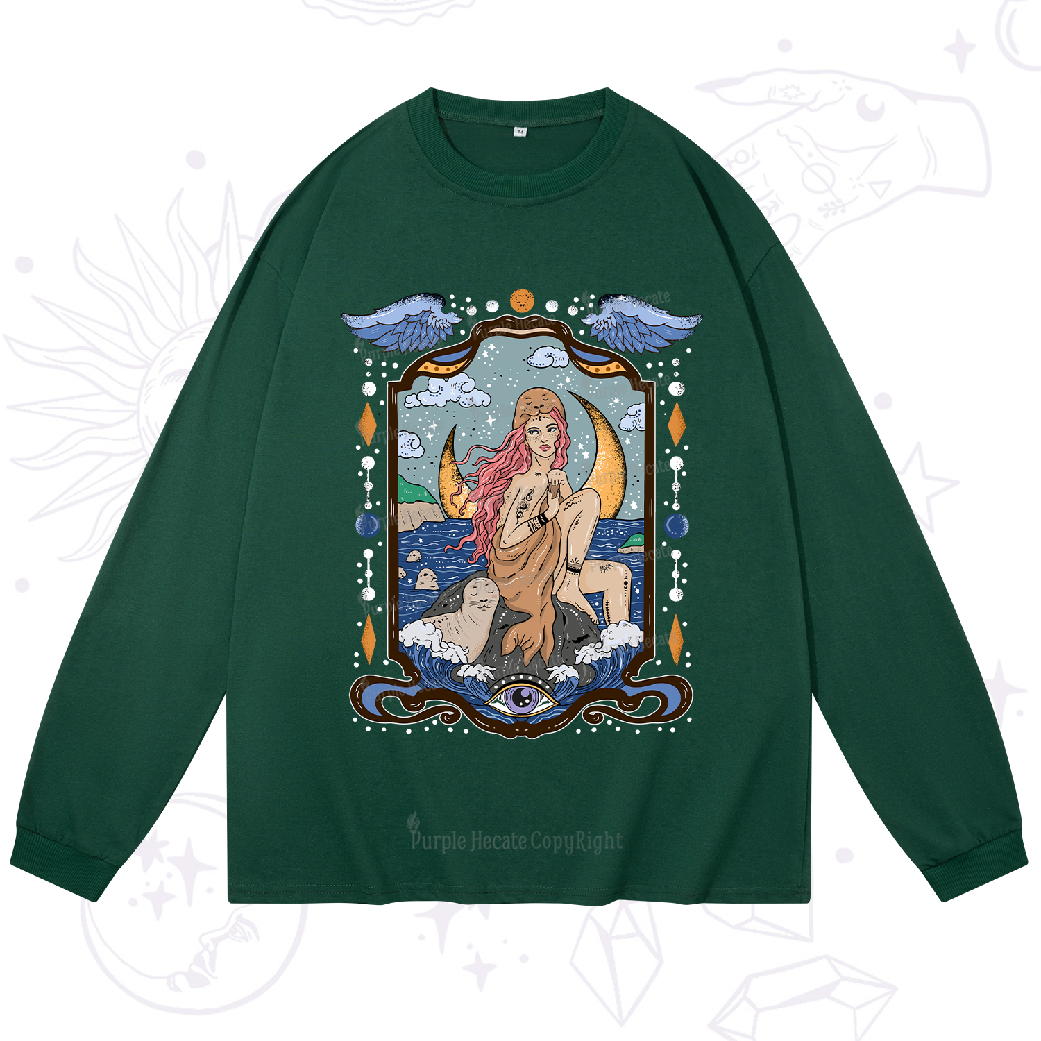 Purplehecate Selkie Woman Long Sleeve T-Shirt