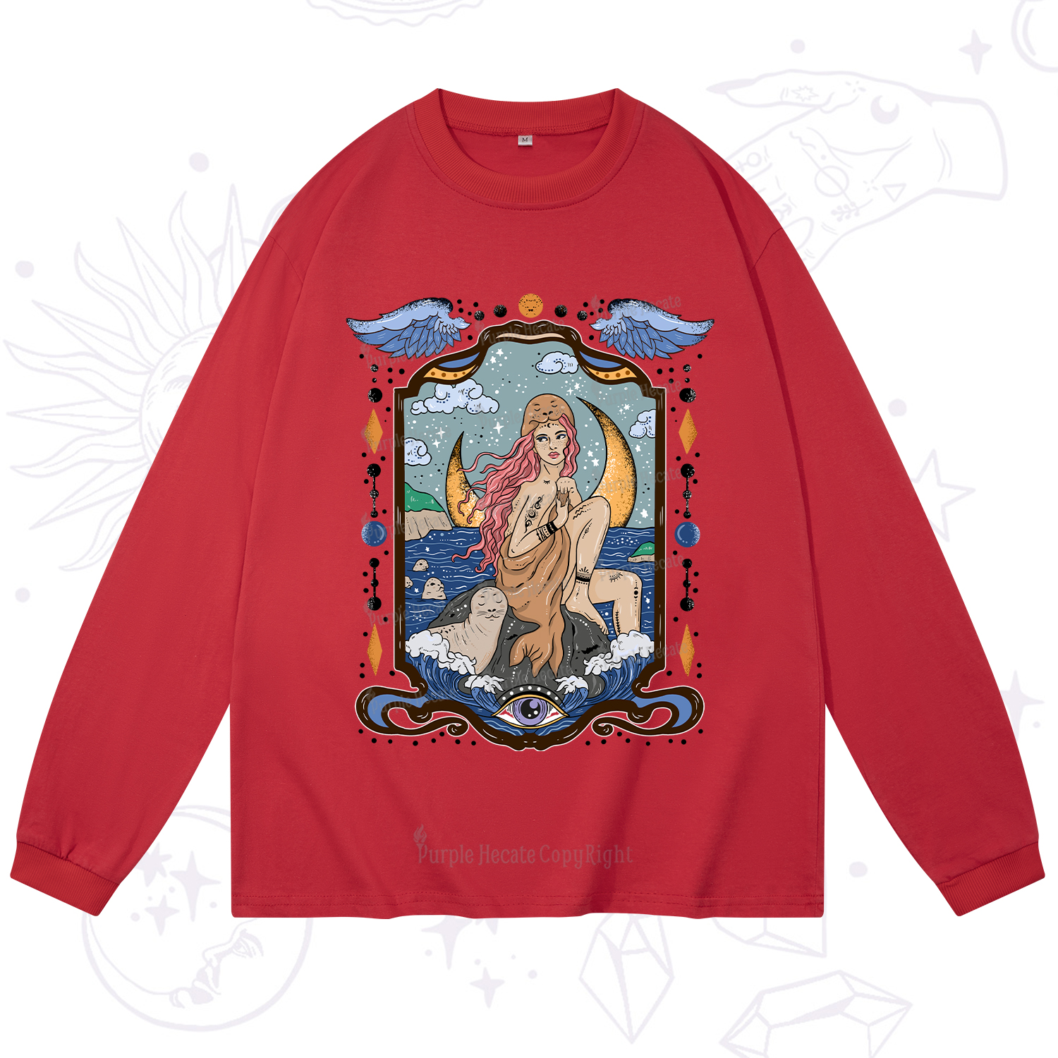 Purplehecate Selkie Woman Long Sleeve T-Shirt