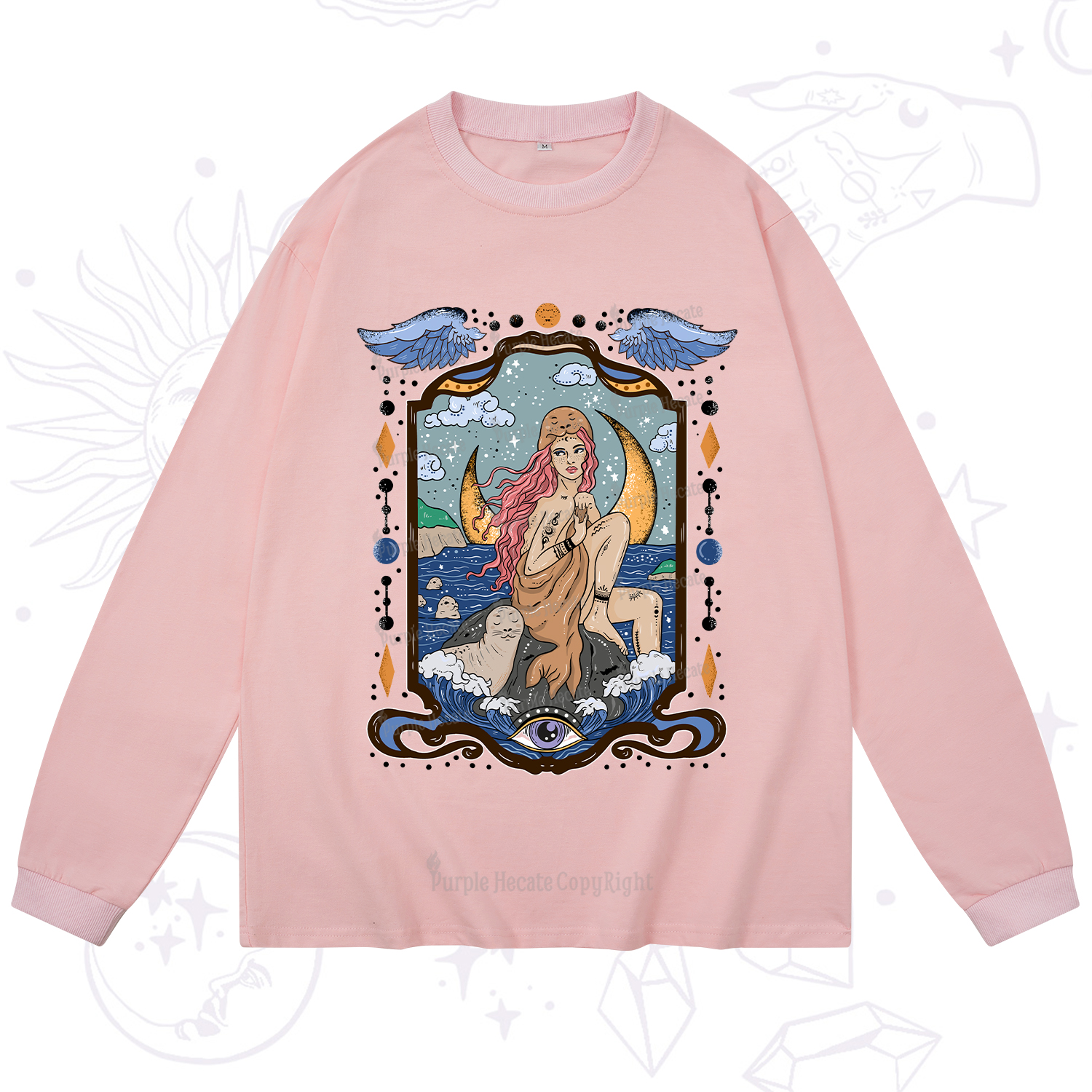 Purplehecate Selkie Woman Long Sleeve T-Shirt